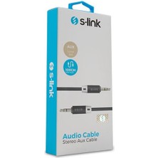 Negok S-Link SL-SP70 1m Siyah 3.5mm Stereo Ses Kablosu
