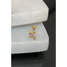 Jaida Moda Kadın 316L Cerrahi Çelik Satürn Figür Tragus Helix piercing