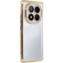 No35 Newface Xiaomi Redmi Note 14 Pro Plus Kılıf Razer Lensli Silikon - Gold