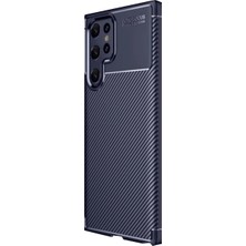 xirshop Samsung Galaxy S25 Ultra Kılıf Auto Focus Karbon Kapak - Lacivert