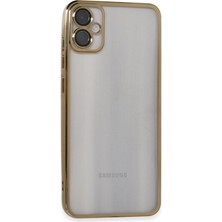 xirshop Samsung Galaxy A05 Kılıf Razer Lensli Silikon - Gold