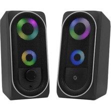 No35 Frisby FS-2138U 2.0 Hoparlör Sistemi Rgb LED Siyah (Usb)