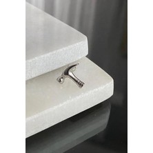 Jaida Moda Unisex Gümüş Cerrahi Çelik Çekiç Figür Helix Kıkırdak Piercing