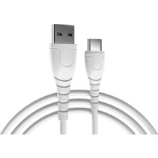 Freedom Storee Hytech HY-XTK30 2.4A Type-C 90CM Beyaz Hızlı Şarj Kablosu