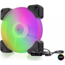 Uslucan Alışveriş Hadron HDX1518 12CM Kasa Fanı Performans 4pin Rgb Siyah