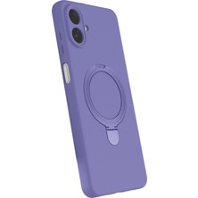 No35 Newface Samsung Galaxy A07 4g Regal Magsafe Standlı Kapak - Lila