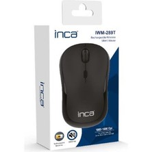 Maxdora Inca IWM-289T Wireless +Şarjlı Sessiz Mouse Siyah
