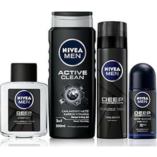 SHC4200 Men Erkek Çeyiz Bohça Seti, Duş Jeli 500ML, Roll-On 50ML, Losyon 100ML, Tıraş Köpüğü 200ML