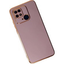 No35 Newface Xiaomi Redmi 10C Kılıf Volet Silikon - Mor