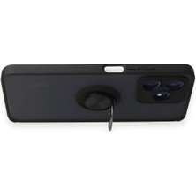 No35 Newface Realme C53 Kılıf Montreal Yüzüklü Silikon Kapak - Siyah