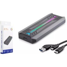 No35 Hadron HDX1775 SSD Kutu Type-C3.1 + Usb3.0 Nvme M2 Chip RTL9210 Si̇yah