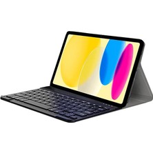 iPad 10.nesil 10.9 Inch 2022 Bluetooth Klavyeli Standlı Kılıf - Bkk1