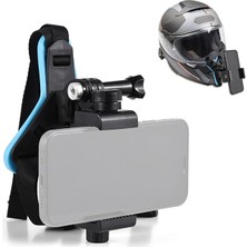 Aksiyon Kamera ve Kask Alt Çene Bağlantı Aparatı Telefon Tutucu Set Go Pro Motorsiklet
