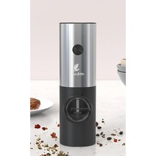 Olinda Pilli Tuz Karabiber Değirmeni Otomatik Baharat Öğütücü Tekli Siyah