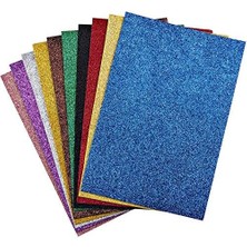 Color Eva 50x70 Simli 10'lu NC-364 Renkli Eva Kağıt Seti Yüksek Kalite 10 Parça