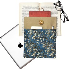 Kılıfı, Kitap Çantası, Book Bag, Tablet Bag, Book Sleeve, Ebook Bag (Badem Ağacı)