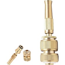 Ayarlanabilir Sulama Başlığı Sarı Renk Hortum Bağlantı Aparatlı Sök Tak Bahçe Araba Yıkama