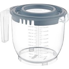 ml Çift Kapaklı Mikser Kabı – Kaydırmaz Ayaklı, Dayanıklı Plastik, Ergonomik Tasarım, Pratik ve Hijyenik Karıştırma Kabı