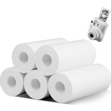 Kamerası Için Termal Kağıt (5 Rulo), Çocuk Kamerası, Çocuk Kamerası, Anında Baskı Kağıdı, Termal Yazıcı Kağıdı, Beyaz, Mürekkepsiz Baskı Kağıdı, Kolayca Değiştirilebilir