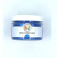 Epoksi Reçine Metalik Pigment Sedefli Toz Boya Koyu Mavi Renk 50 gr