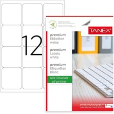 TW-2012 Lazer Postalama, Davetiye, Kargo Işleri Için Her Pakette 100 Sayfa Etiket, Beyaz