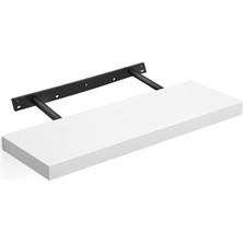 Yüzer Raf, Fotoğraflar Için Duvar Rafı, 60 Cm, Dekorasyon, Oturma Odası, Mutfak, Koridor, Yatak Odası, Banyo, Beyaz LWS26WT