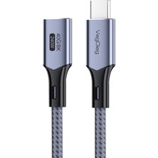 USB 4.0 E-Mark 240W 40GBPS Thunderbolt 4 8k 60Hz Type-C Uzatma Kablosu 50 cm