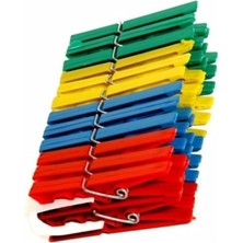 48 Adet Mandal Klasik Çamaşır Mandalı Plastik