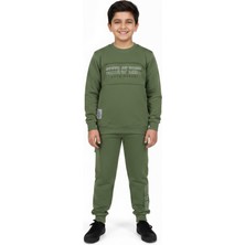 Baglan Erkek Çocuk Önü Baskılı Sweatshirt ve Eşofman Alt Takım BGL-ST05248
