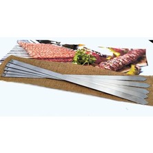 6 Adet Profosyonel Paslanmaz Metal Kıyma Şiş (Adana-Urfa-Antep Kebap Şişi)