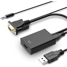 4310 VGA To HDMI Laptop Pc Çevirici Dönüştürücü Adaptör Kablosu