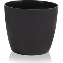 YK03 Yakut Saksı No:3 Drenaj Aparatı ile Birlikte 17,3cm, 4,4 Litre Siyah