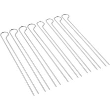 Çift Şiş Seti (30 cm Uzunluğunda), 8 Adet, Karides, Sebze Veya Et Sabitlemek Için Ideal, Izgara Yapılan Yiyecekleri Kolayca Çevirin, Bulaşık Makinesinde Yıkanabilir - Gümüş (6320)