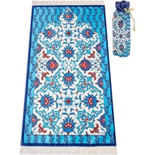 Online Ipek Dokulu Taşıma Çantalı Seccade (Desen 9)