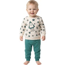 Baglan Erkek Çocuk Önü Baskılı Sweatshirt ve Eşofman Alt Takım BGL-ST05253