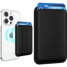 Mag-Safe Cüzdan – iPhone 12/13/14/15/16 Serileri Için Manyetik Kartlık, Güçlü Mıknatıs, Rfıd Koruma, Premium Deri, 3 Kart Kapasiteli, Şık & Hafif Tasarım, Siyah