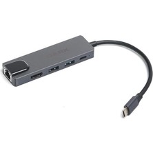 USB 3.1 Type-C To Ethernet/hdmı/usb 3.0 - USB 2.0 / Usb-C Pd 65W Macbook Pro/air & Notebook/ultrabook Için Port Çoklayıcı Hub (DK-AC-U31X46)
