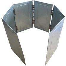 6 Kanatlı Rüzgarlık, Rüzgar Kesici 25X40CM, Piknik Tüpü, Kamp Ocağı, Taş Ocak, Mangal