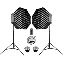 D 60W LED Video Işığı 2'li Kit