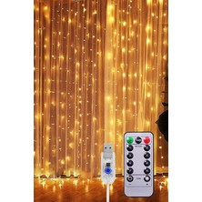 LED 3MX3M Günışığı 300 Adet LED 8 Fonksiyonlu USB 10 Sarkıt