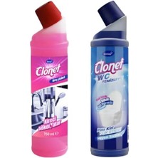 Clonet Wc Twmizleyici 750 ml + Diversey Clonet Kireç Çözücü 750 ml