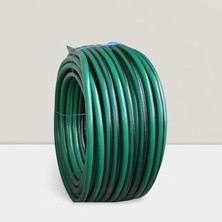Industrıal Örgülü Bahçe Hortumu Yarım Parmak 1/2”inç Normal Musluklara Uygun (20 Metre, Red)