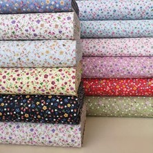 10 Parça Kırkyama Patchwork Pamuklu Kumaş Desen Renk Dikiş Hobi Elişi