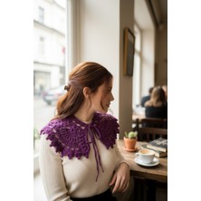 Pulur.co El Örgüsü Tığ Işi Retro Vintage Dantel Model Yakalık