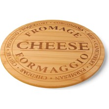 Bambu Peynir ve Kesim Sunum Tahtası Yuvarlak 27,5cm*27,5cm*1,5cm - Ahşap Peynir, Kesme Tahtası ve Sunum Tepsisi
