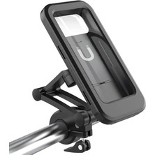Mobile Portatif Universal Motosiklet Bisiklet Su Geçirmez Telefon Tutucu Siyah