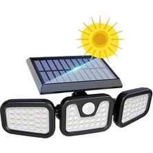 Güneş Enerjili Hareket Sensörlü 3 Taraflı LED AYDINLATMA/GT-SL07