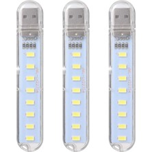 3 Adet Mini USB LED LED LED Okuma Beyaz Işık Taşınabilir USB Dizüstü Bilgisayar Klavyesi Için Taşınabilir Gece Lambası