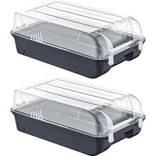 2'li Set Erkek Antrasit Ayakkabı Kutusu