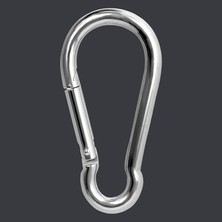 Karabina 4 mm Yaylı Kanca Paslanmaz Çelik Kilit Tırmanma Dağcılık Kamp Ekipmanları Salıncak Hamak Anahtar Askı Kilidi